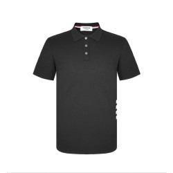 ●4월 판매 15위● THOM BROWNE 톰브라운 사이드립 사선 카라 반팔 2COLOR
