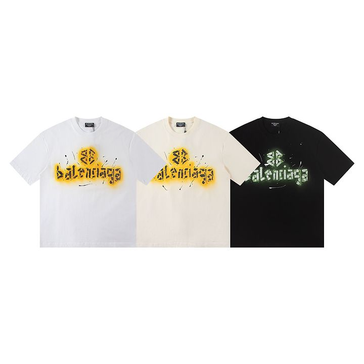 BALENCIAGA 발렌시아가 6440 그래피티 로고 반팔